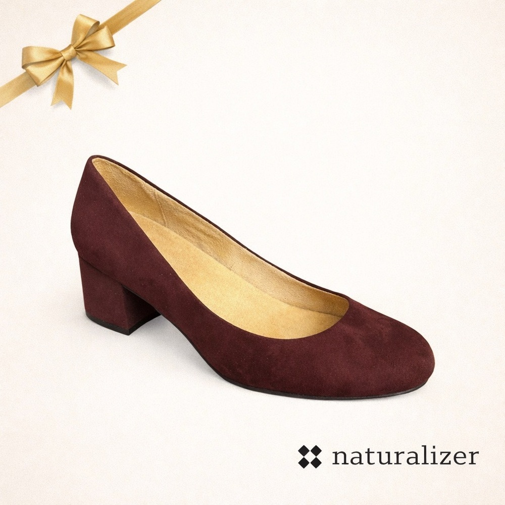 Naturalizer Conelle Merlot Suede Pumps 8 Medium